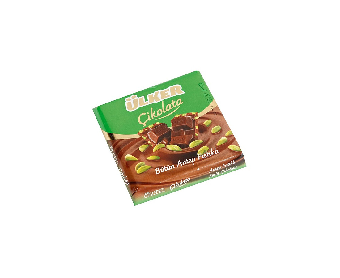 Ulker Pistachio Milk Chocolate Bars 70gr In Chocolates And Wafers For