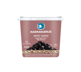 Marmara Birlik Gemlik Black Olives Basket Series M (261-290) 400Gr Plastic