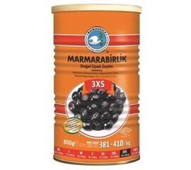Marmara Birlik Gemlik Black Olives 3XS Luks 800Gr Can