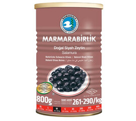 Marmara Birlik Gemlik Black Olives M Super 800Gr Can
