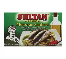 Sultan Moroccan Sardines With Chili Peppers in Olive Oil 125g