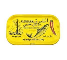 Alshark Moroccan Sardines in Spicy Oil 120g