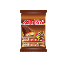 Ulker Albeni Milk Chocolate Coated Bar w Caramel and Biscuit  (40Gr x 5Pc) 200Gr