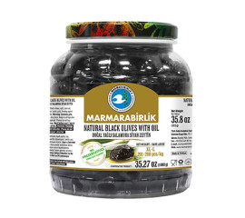 Marmara Birlik Gemlik Black Olives w/oil XL-L 1000Gr Plastic