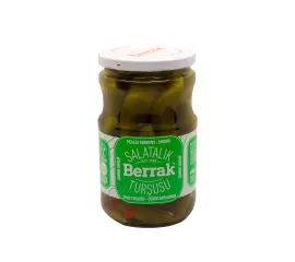 Berrak Gherkin Pickles Smooth (Salatalik Tursusu)  670Gr Glass