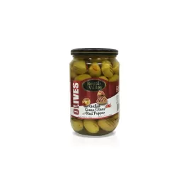Royal Valley Grilled Green Olives With Red Pepper Glass 700Gr