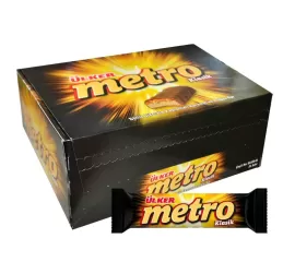 Ulker Metro Chocolate W/Caramel and Nugat 36Gr 24 pcs Box