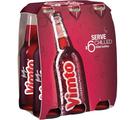 Vimto Fizzy Sparkling Fruit Flavoured Drink (Non Alcoholic) 330Ml Bottle x 6Pcs