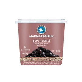 Marmara Birlik Gemlik Black Olives Basket Series M (261-290) 400Gr Plastic
