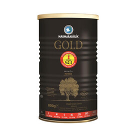 Marmara Birlik Gemlik Black Olives Gold XL %2.5 Salty 800Gr Can