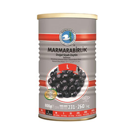 Marmara Birlik Gemlik Black Olives L Hiper 800Gr Can