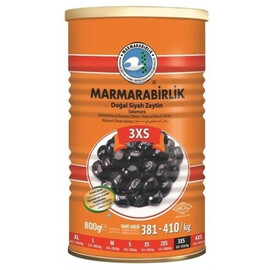 Marmara Birlik Gemlik Black Olives 3XS Luks 800Gr Can