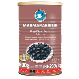 Marmara Birlik Gemlik Black Olives M Super 800Gr Can