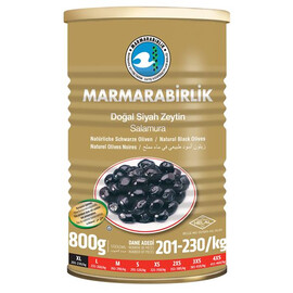 Marmara Birlik Gemlik Black Olives XL Mega 800Gr Can