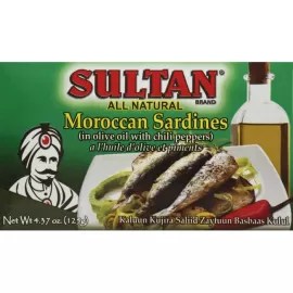 Sultan Moroccan Sardines With Chili Peppers in Olive Oil 125g