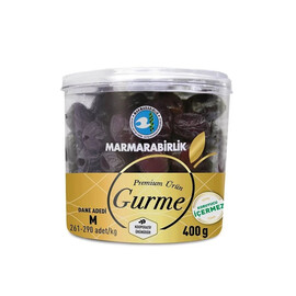 Marmara Birlik Black Olives Gurme M (261-290pcs) 400Gr Plastic
