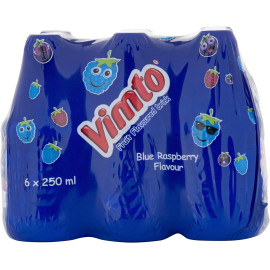 Vimto Fizzy Blue Raspberry Sparkling Fruit Drink 330Ml x 6 Glass