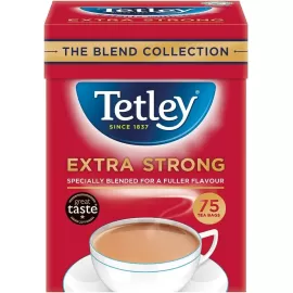 Tetley Black Tea Extra Strong 75pc Tea Bags 237g