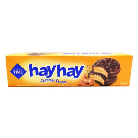 Hayhay Cocoa Coated Biscuit w Caramel Cream 100Gr