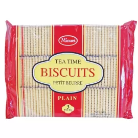 Minuet Tea Time Biscuits Petit Beurre Plain (115Gr x 3Packs) 345Gr