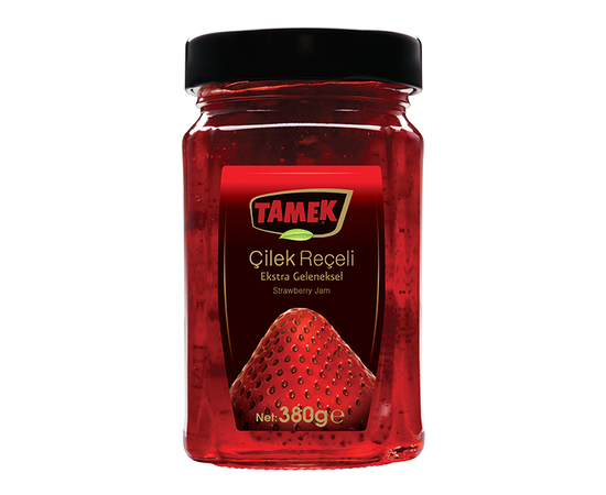 Tamek Strawberry Jam 380Gr Glass Tamek Strawberry Jam 380Gr Glass