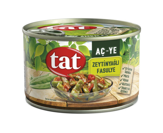 Tat Zeytinyaglı Fasulye / Green Beans in Olive Oil 380Gr Can